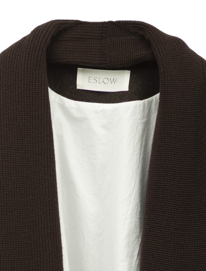 【ESLOW/エスロー】TOP MELTON ROBE COAT 詳細画像 ブラウン 3