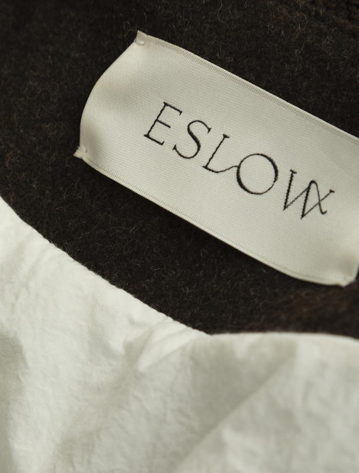 【ESLOW/エスロー】TOP MELTON ROBE COAT 詳細画像 ブラウン 6