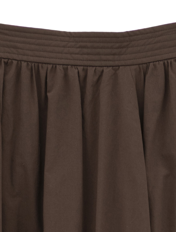 【ESLOW/エスロー】SPECIAL JUNE DEL COTTON TYPEWRITER LAYERED SKIRT 詳細画像 ダークブラウン 3