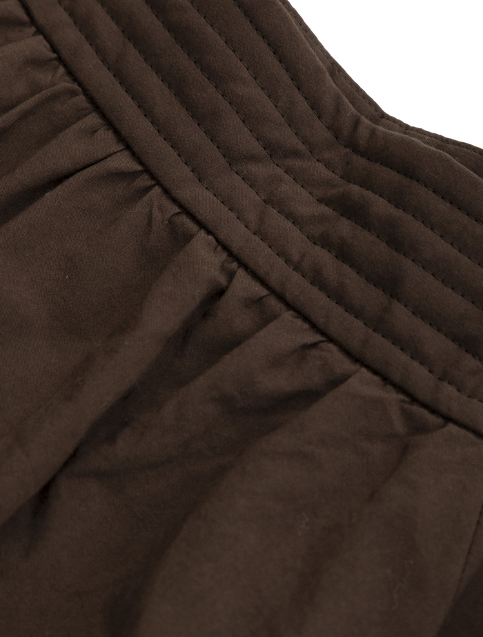 【ESLOW/エスロー】SPECIAL JUNE DEL COTTON TYPEWRITER LAYERED SKIRT 詳細画像 ダークブラウン 5