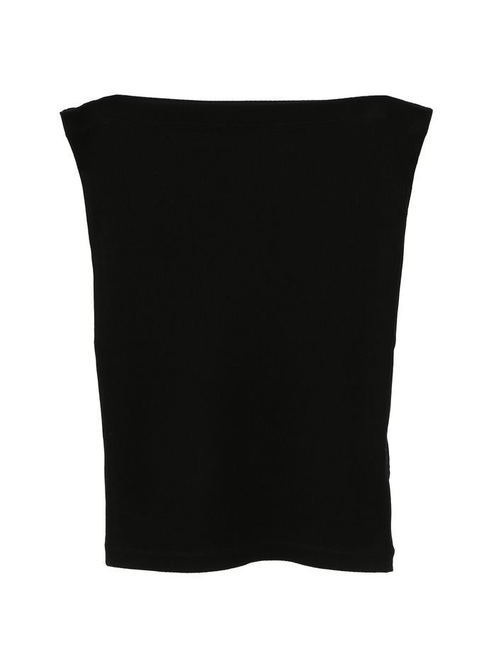 【ESLOW/エスロー】CASHMERE SILK JERSEY LAYERED TOP 詳細画像 グレー&times;ブラック 9