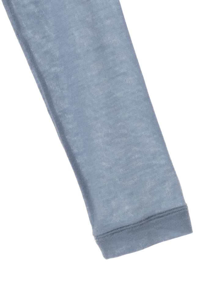 【ESLOW/エスロー】CASHMERE SILK JERSEY LAYERED TOP 詳細画像 ブルー&times;カーキ 4