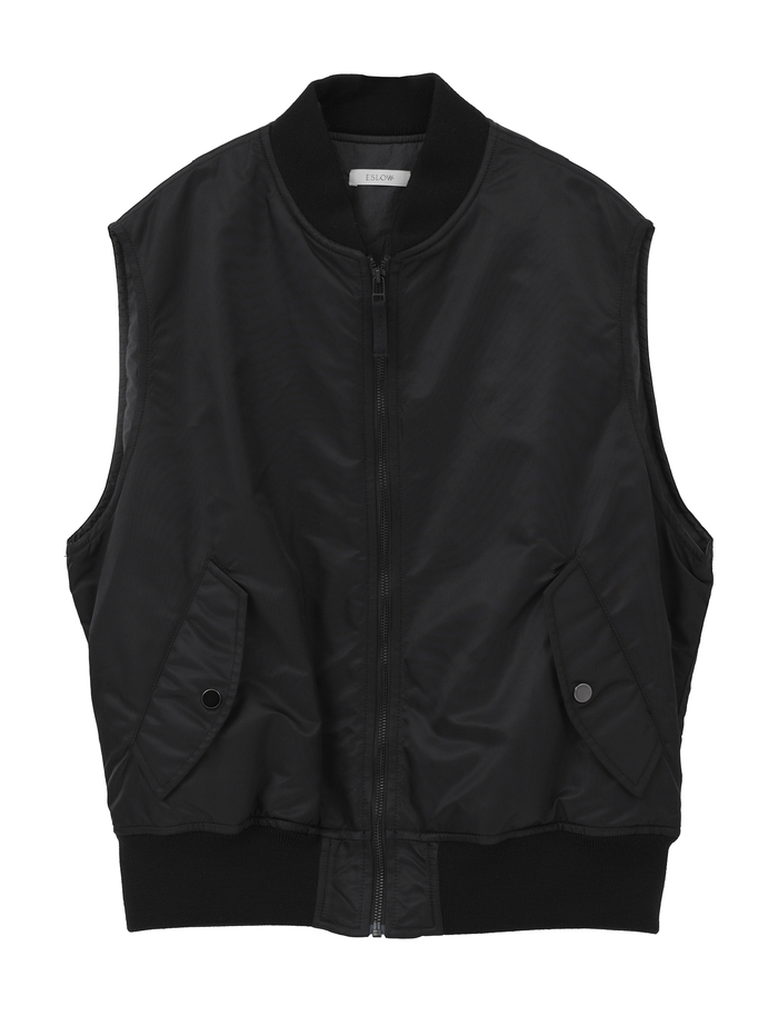 ONIVEGIE NYLON SLEEVELESS MA-1 詳細画像 ブラック 1