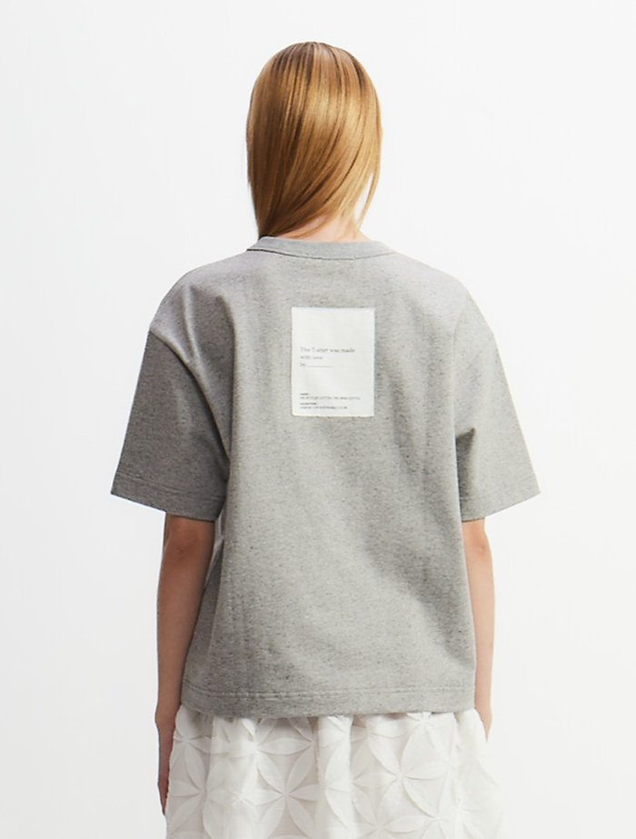 This T-shirt was made with love by_.T-shirt 詳細画像 杢グレー 4