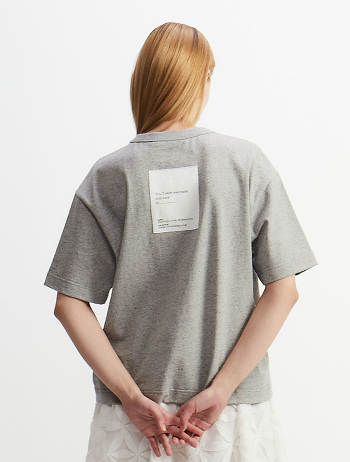 This T-shirt was made with love by_.T-shirt 詳細画像 杢グレー 5