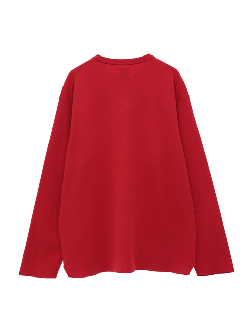 【BATONER/バトナー】32スムースニットクルーネックカーディガン