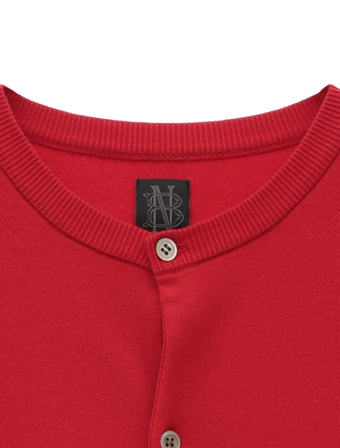 【BATONER/バトナー】32スムースニットクルーネックカーディガン 詳細画像 レッド 3