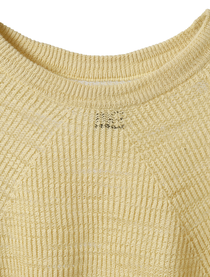【BATONER/バトナー】セーター/SLUBY SIGNATURE CREW NECK 詳細画像 イエロー 2