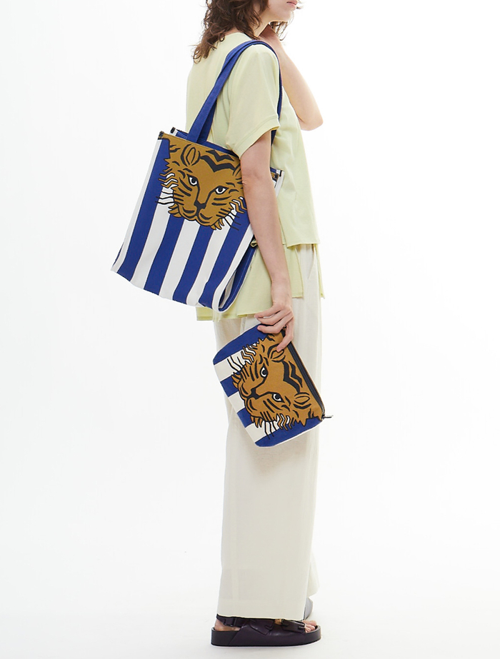 【INOUI EDITIONS/イヌイエディション】ポーチ/TROUSSE CITY TASCA BALDO STRIPES 詳細画像 ブルー 9