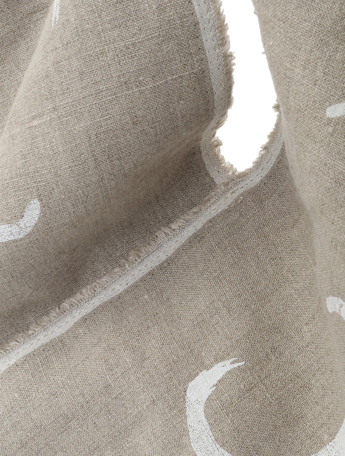 【breezy blue/ブリージーブルー】BB-182 Washed Linen shoulder / letter 詳細画像 ベージュ 4