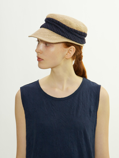 【mature ha./マチュアーハ】キャスケット/JUTE DRAPE CAP
