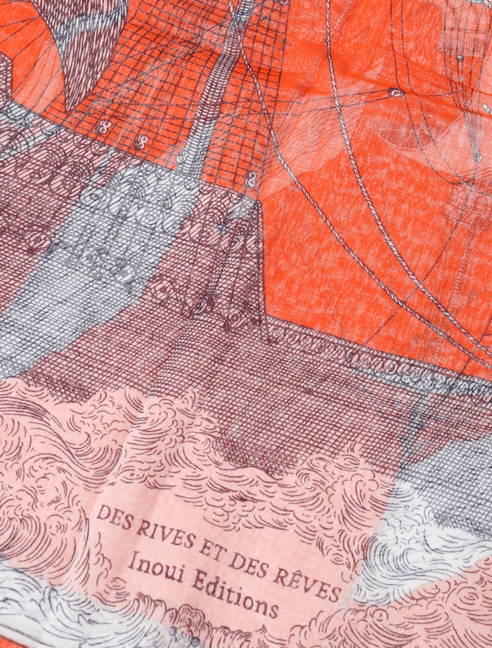 【INOUI EDITIONS/イヌイエディション】ストール/DES RIVES ET DES REVES 詳細画像 オレンジ 6