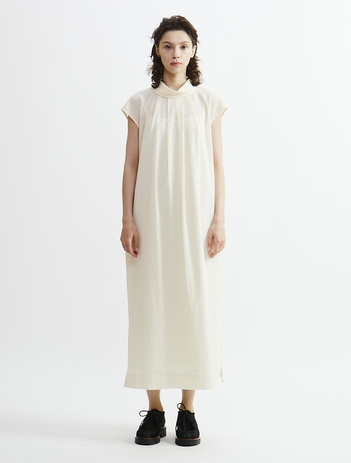 【Archive Dress Collection】コットンボイルガーゼタンブラーノースリーブワンピース