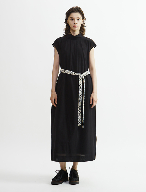 【Archive Dress Collection】コットンボイルガーゼタンブラーノースリーブワンピース