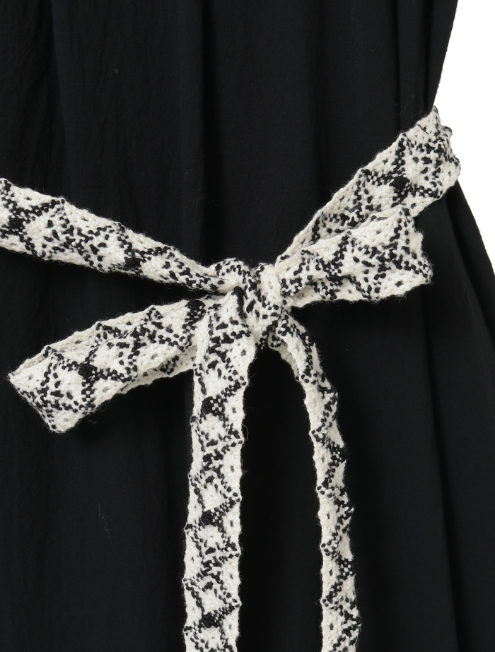 【Archive Dress Collection】コットンボイルガーゼタンブラーノースリーブワンピース 詳細画像 ブラック 10