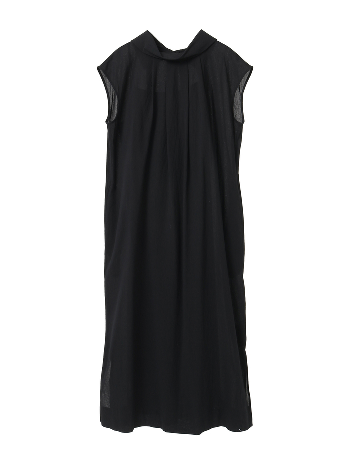 【Archive Dress Collection】コットンボイルガーゼタンブラーノースリーブワンピース 詳細画像 ブラック 13