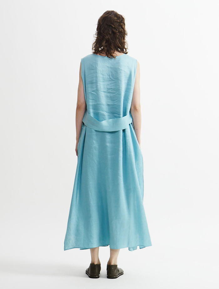 【Archive Dress Collection】リネンシルクピケセパレートワンピース 詳細画像 ブルーグリーン 4