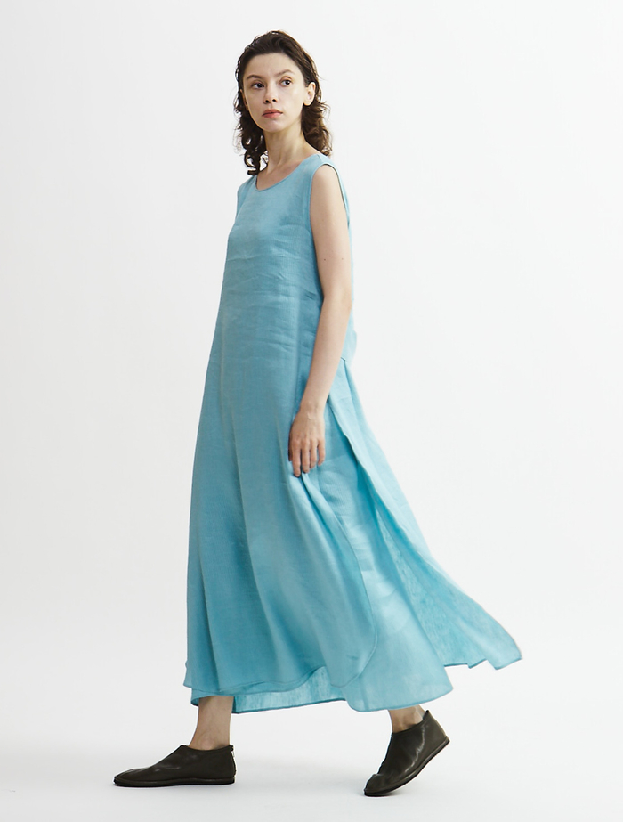 【Archive Dress Collection】リネンシルクピケセパレートワンピース 詳細画像 ブルーグリーン 5