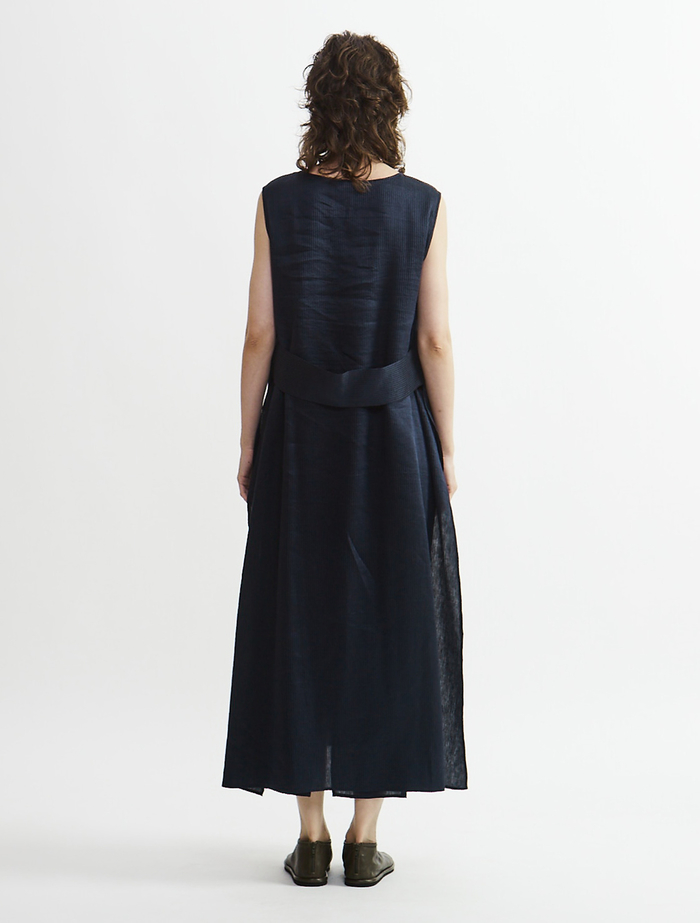【Archive Dress Collection】リネンシルクピケセパレートワンピース 詳細画像 ネイビー 4