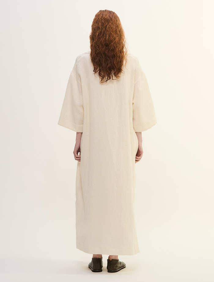 ウールリネンコットンワッシャーカフタンドレス 詳細画像 オフホワイト 4