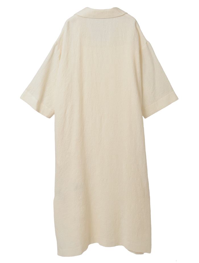 ウールリネンコットンワッシャーカフタンドレス 詳細画像 オフホワイト 5