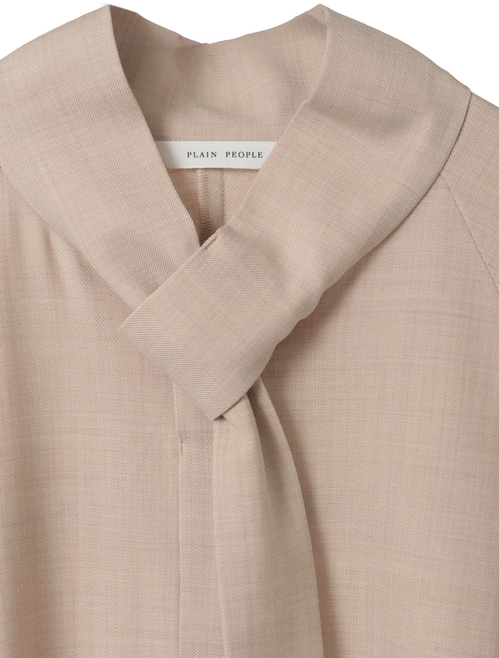 フレックスウールサキソニーボウタイブラウス 詳細画像 ベージュ 3