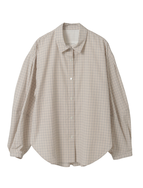 オーガニックチェック/綿ウールビエラシャツ
