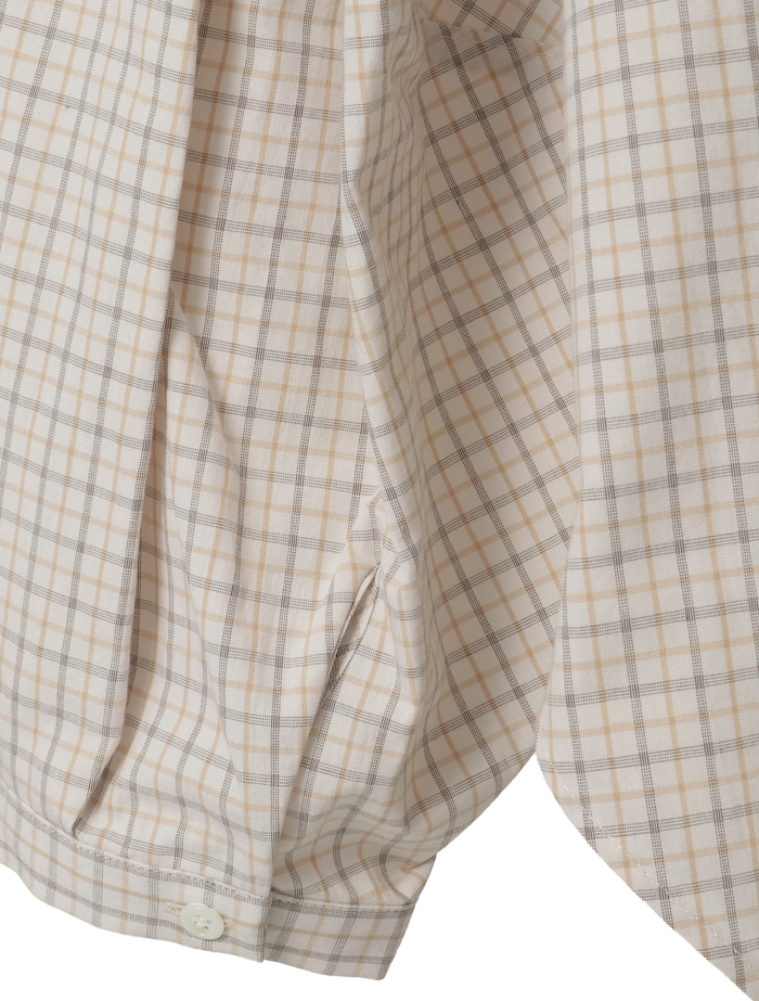 オーガニックチェック/綿ウールビエラシャツ 詳細画像 ベージュ×ブラック 5