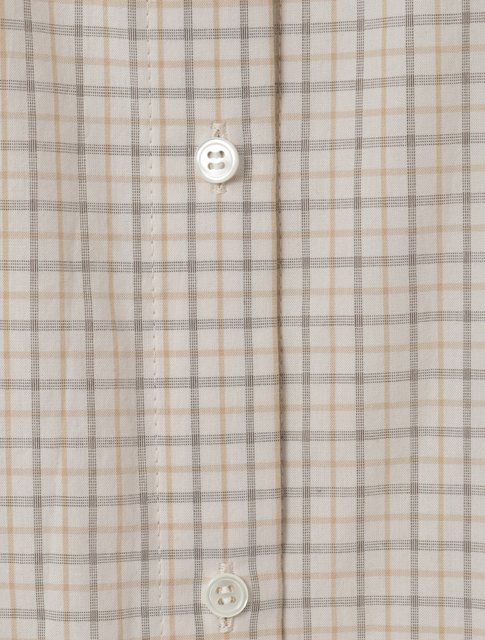 オーガニックチェック/綿ウールビエラシャツ 詳細画像 ベージュ×ブラック 7