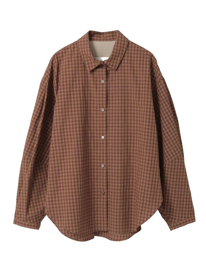 オーガニックチェック/綿ウールビエラシャツ 詳細画像 ブラウン 1