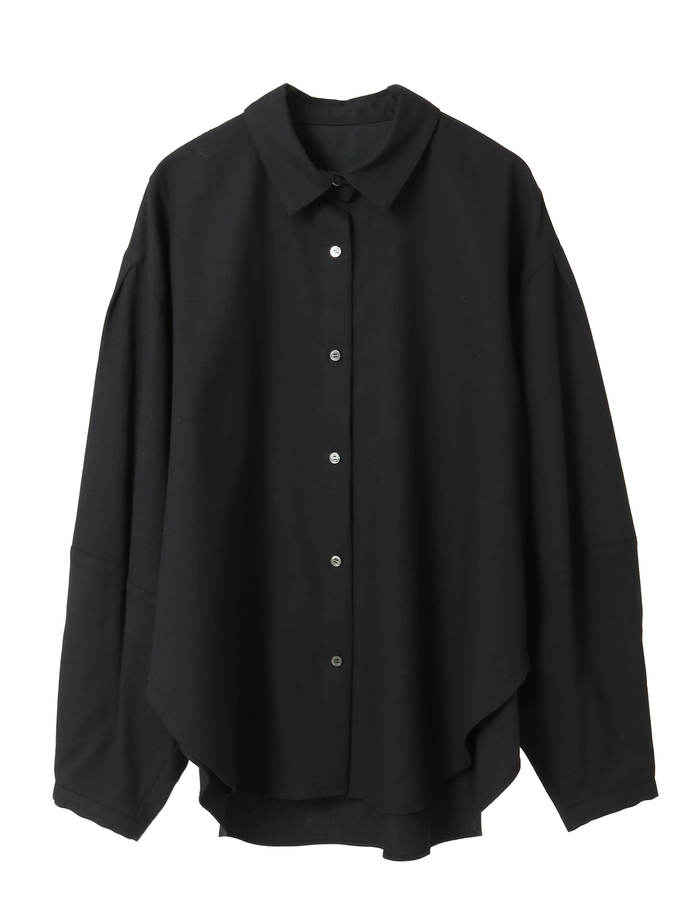 オーガニックチェック/綿ウールビエラシャツ 詳細画像 ブラック 1