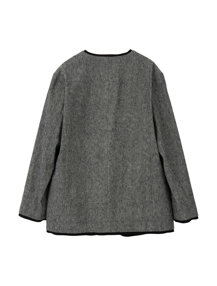 ヘビーコットンリネントリミングジャケット 詳細画像 ネイビー 5