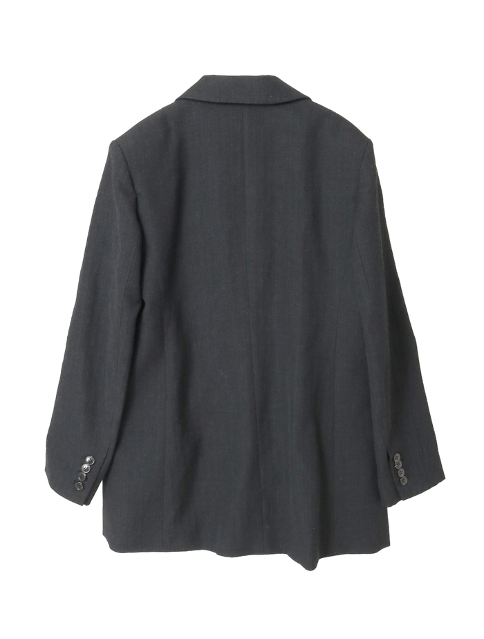 ウールリネンヘリンボンテーラードジャケット 詳細画像 チャコールグレー 5