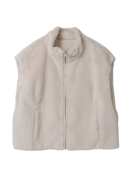 リバーシブルファーベスト