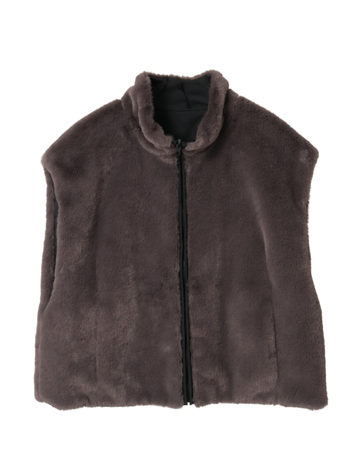 リバーシブルファーベスト