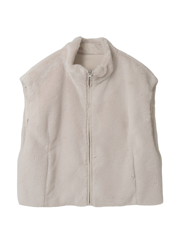リバーシブルファーベスト 詳細画像 ライトグレー 1