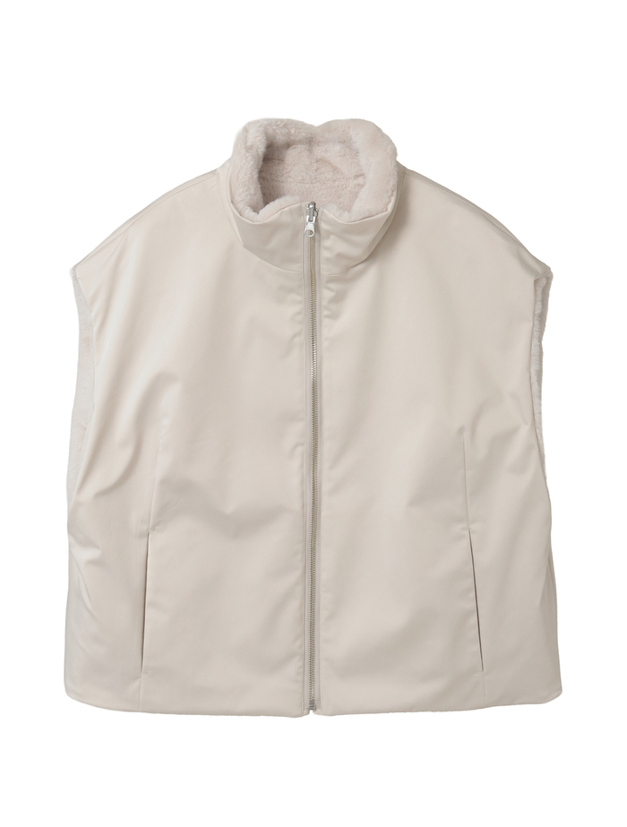 リバーシブルファーベスト 詳細画像 ライトグレー 11