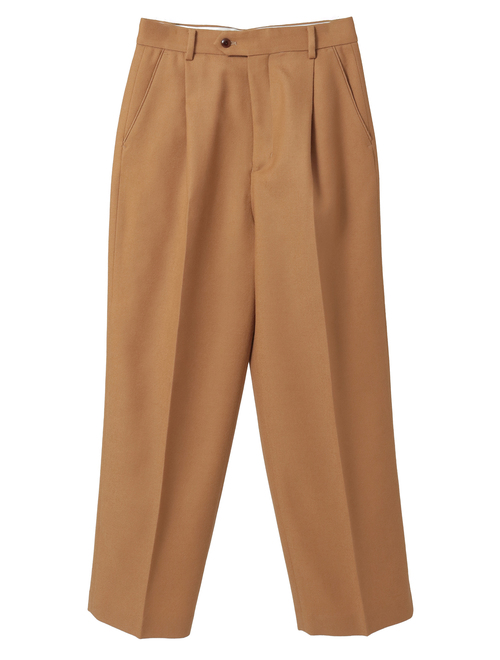 ウールボタニークリアテーパードパンツ