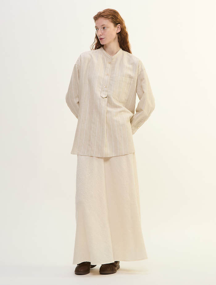 ウールリネンコットンワッシャーバイヤスストレートスカート 詳細画像 オフホワイト 5