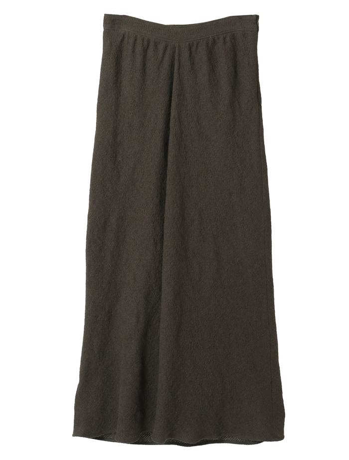 ウールリネンコットンワッシャーバイヤスストレートスカート 詳細画像 カーキグレー 1