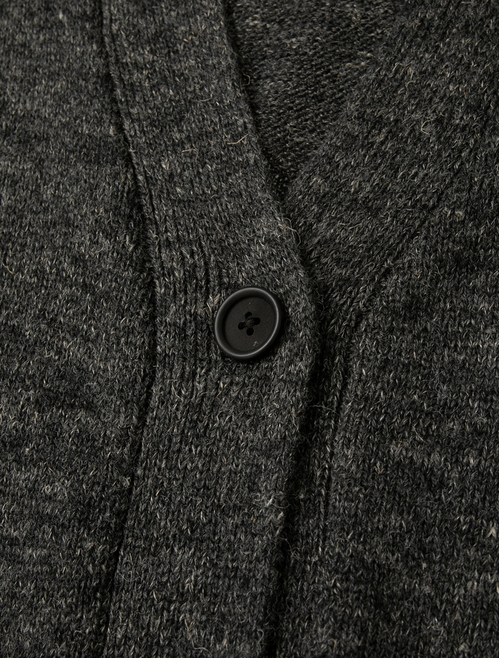 シェットランドウールリネンロングカーディガン 詳細画像 グレー 11