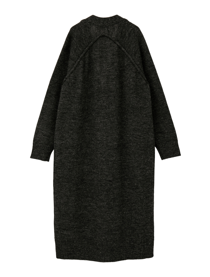 シェットランドウールリネンロングカーディガン 詳細画像 グレー 5