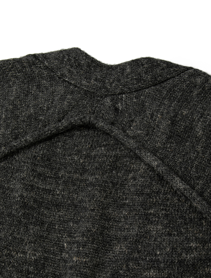 シェットランドウールリネンロングカーディガン 詳細画像 グレー 7