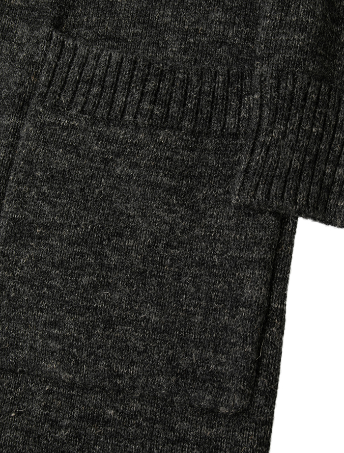 シェットランドウールリネンロングカーディガン 詳細画像 グレー 9