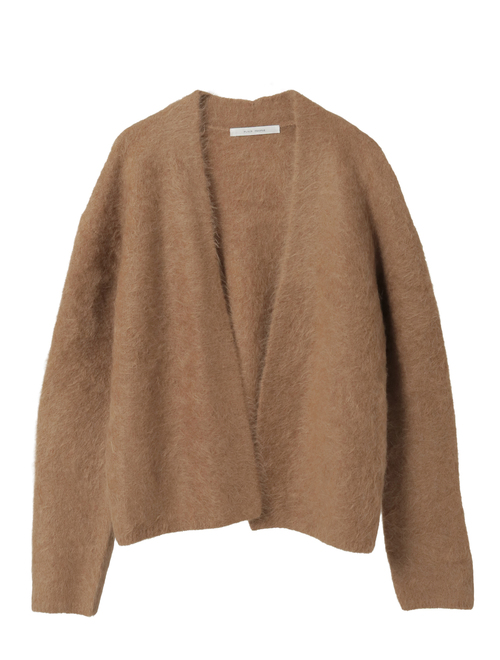 MONAアルパカミドル丈ニットカーディガン