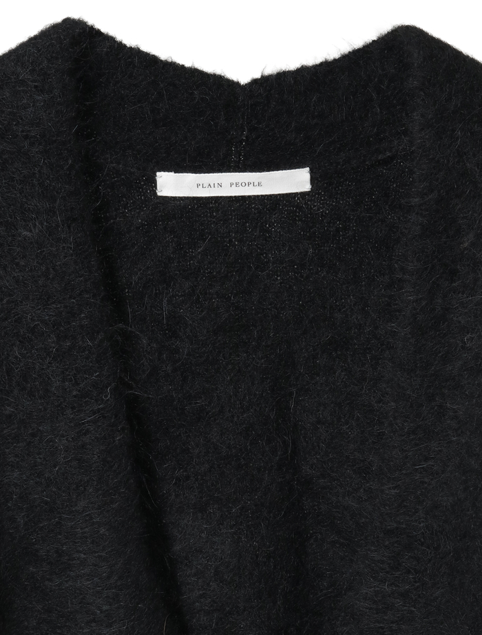 MONAアルパカミドル丈ニットカーディガン 詳細画像 ブラック 6