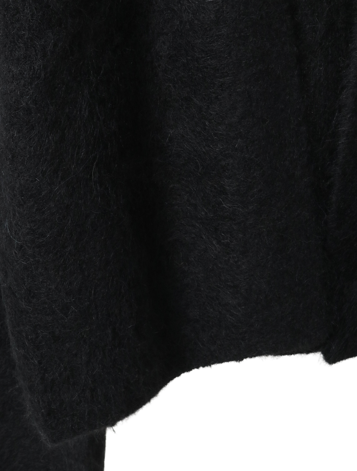 MONAアルパカミドル丈ニットカーディガン 詳細画像 ブラック 8