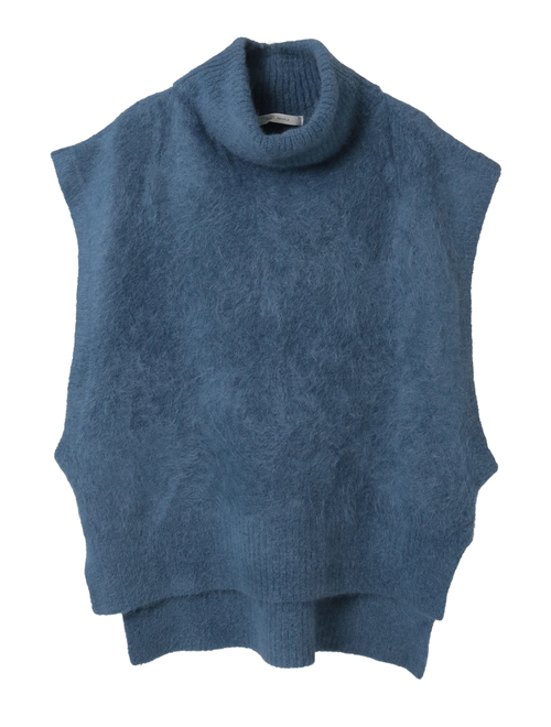 MONAアルパカニュアンスネックニットベスト