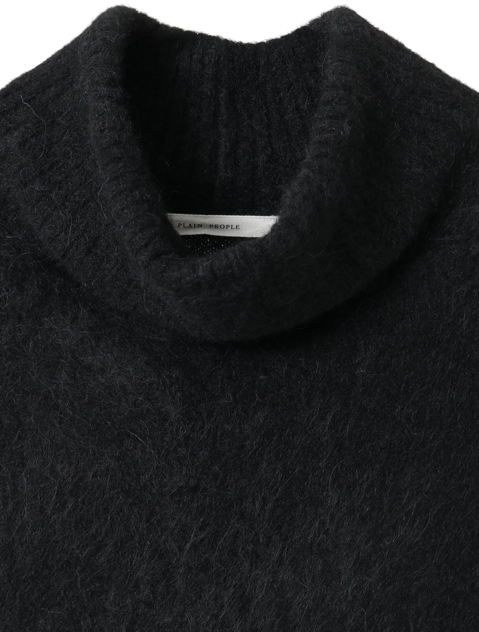 MONAアルパカニュアンスネックニットベスト 詳細画像 ブラック 6