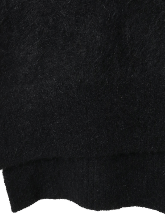 MONAアルパカニュアンスネックニットベスト 詳細画像 ブラック 8